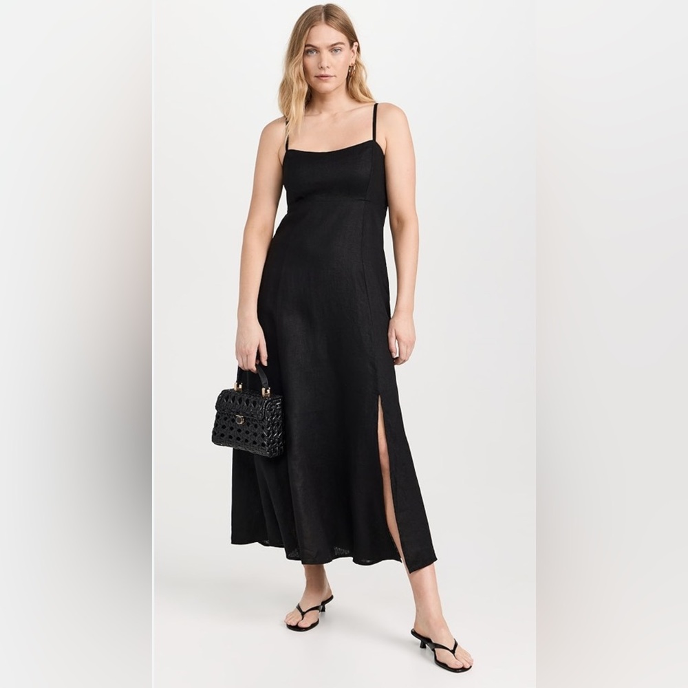 XIRENA Daryl Linen dress in Aegean blue RARE